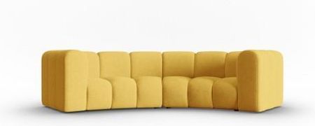 Zaokrąglona Sofa 3 Osobowa Lupine Żółta Chenille 13574