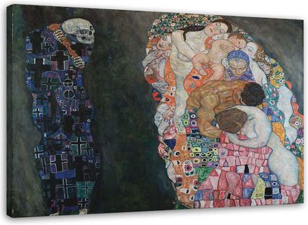 Obraz na płótnie, Życie i śmierć - G. Klimt reprodukcja 120x80