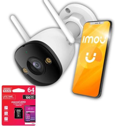 Imou Kamera Ip Bullet 3 5Mp Wi-Fi Ir30 Z Kartą Pamięci 64Gb Goodram (Z45419)
