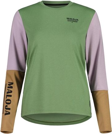 Koszulka Rowerowa Damska Z Długim Rękawem Maloja Turnerkampm. Zielony-Fioletowy-Brązowy