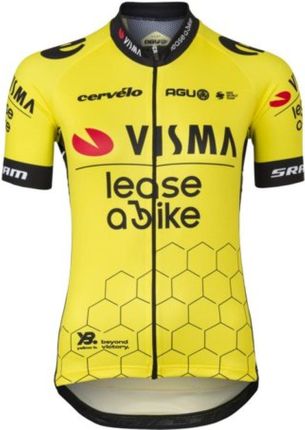 Agu Koszulka Kolarska Z Krótkim Rękawem Replica Visma Lease A Bike W 2024 Żółty/Czarny