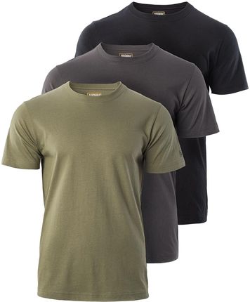 MAGNUM koszulka z krótkim rękawem T-shirt męski Magnum Basic T-shirt 3-Pack XL ZIELONY / SZARY / CZARNY