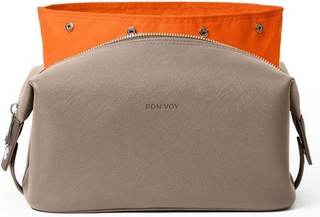 Bon Voy Staycation Cosmetic Bag Small Taupe/Orange