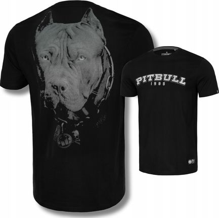 KOSZULKA MĘSKA PIT BULL BAWEŁNIANA LOGO GRAFIKA BORN IN 24 M