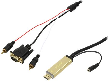 LogiLink Kabel Adapter Logilink VGA with Audio to HDMI Cable, 2m, black (CV0052)