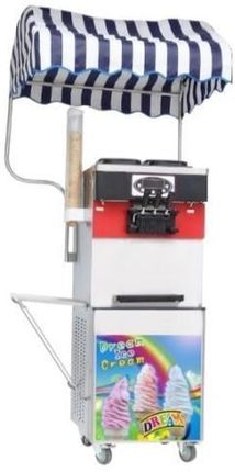 Forchef Maszyna Do Lodów Włoskich 2 Smaki +Mix Automat Do Lodów Nocne Chłodzenie Pompa Napowietrzająca 230 V (ICMG33A)