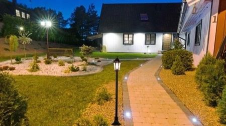 Lampa Stojąca Latarnia Zewnętrzna Do Led Słupek Ogrodowy E27 Czarny - zdjęcie 5