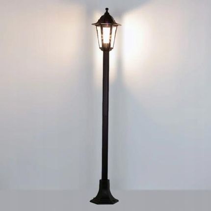 Lampa Stojąca Latarnia Zewnętrzna Do Led Słupek Ogrodowy E27 Czarny - zdjęcie 3