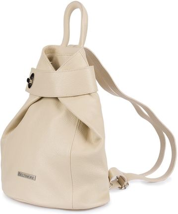 Skórzany plecak damski elegancki z zapięciem Beltimore ecru T54