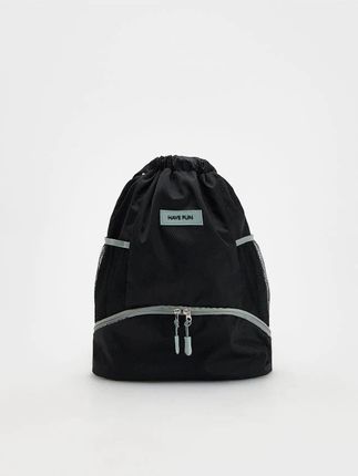 Reserved - Plecak worek z kieszeniami - czarny