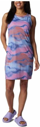 Sukienki damskie Columbia Chill River Printed Dress Wielkość: XL / Kolor: niebieski/różowy