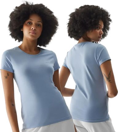 T-shirt damski 4F błękitny basic - L