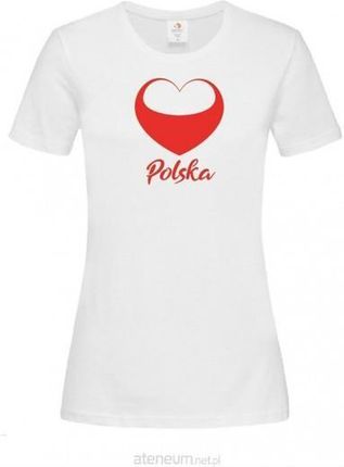 Koszulka Damska Polska Serce Biała L