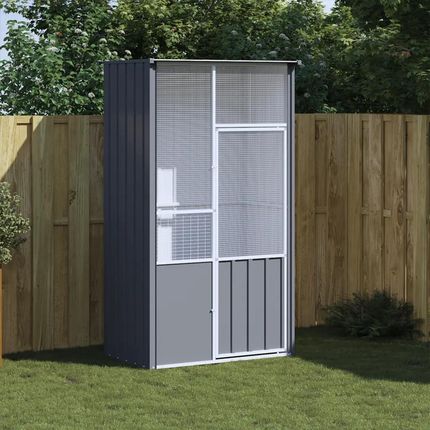 Woliera antracytowa 115x78x200 cm galwanizowana stal