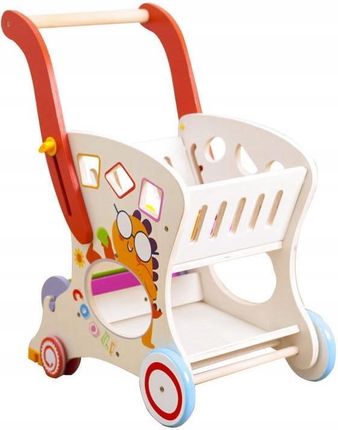 Gz Trade Chodzik Pchacz Drewniany Wózek Edukacyjny Montessori Na Zakupy Zabawka