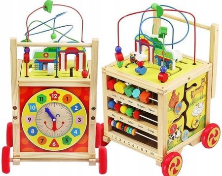 Maxy Kostka Edukacyjna Pchacz Chodzik Wózek Zabawka Sensoryczna Dla Niemowląt