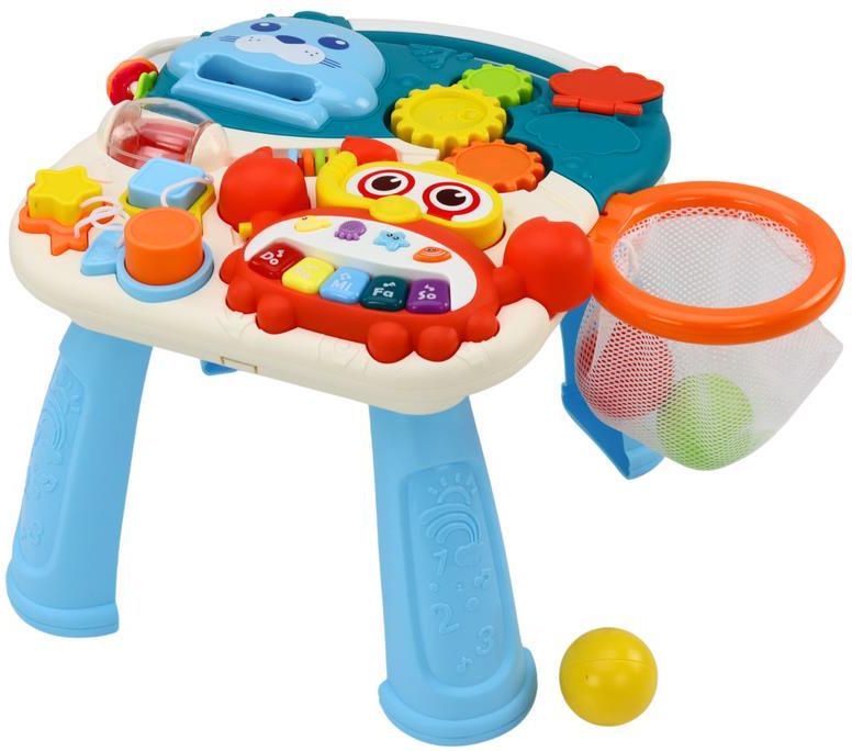 Lean Toys Chodzik Pchacz Edukacyjny Stolik 2W1 Panel Interaktywny ...