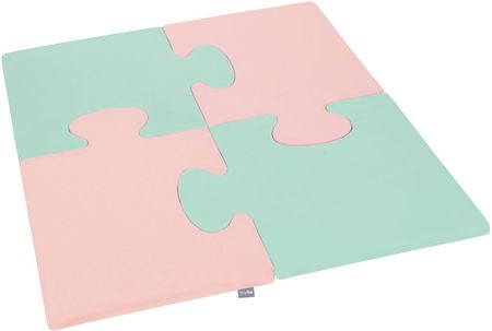 Kiddymoon Piankowe Puzzle Do Zabawy Kwadrat Różowy-Miętowy
