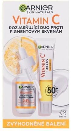 Garnier Skin Naturals Vitamin C Zestaw Serum Do Twarzy Na Dzień Brightening Super 30Ml + Fluid