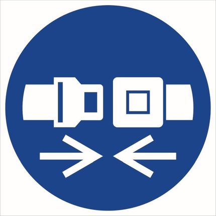 Signproject Znak Gj020 - "Nakaz Stosowania Pasów Bezpieczeństwa" - 10X10Cm; Folia