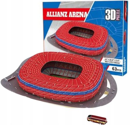Habarri Stadion Piłkarski Allianz Arena Fc Bayern Monachium Puzzle 3D 63El.