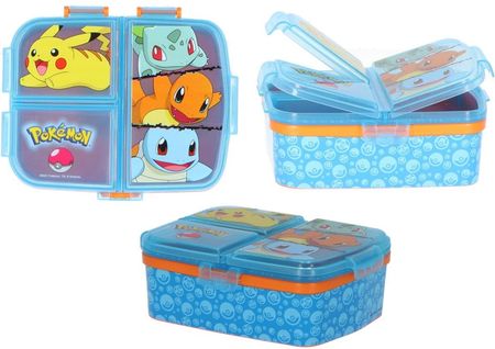 Stor Pokemon Pudełko Organizer Lunchbox 4 Komory