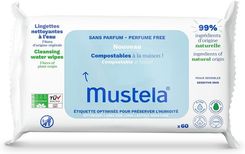 Mustela Chusteczki Oczyszczające Kompostowalne Z Wodą 60 szt.
