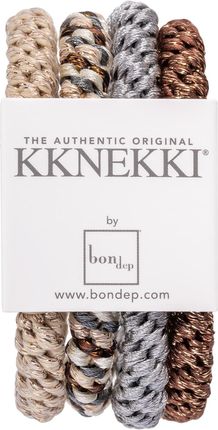 Bon Dep Kknekki Bundle- zestaw gumek do włosów Blue/Brown/Beige