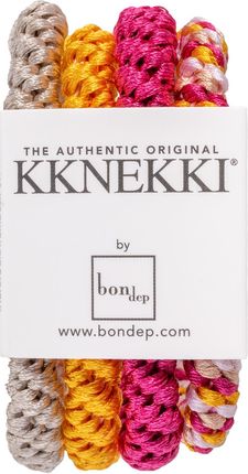 Bon Dep Kknekki Bundle - zestaw gumek do włosów Orange/Pink/Beige