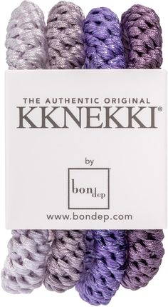 Bon Dep Kknekki Bundle - zestaw gumek do włosów Purple Glitter Mix