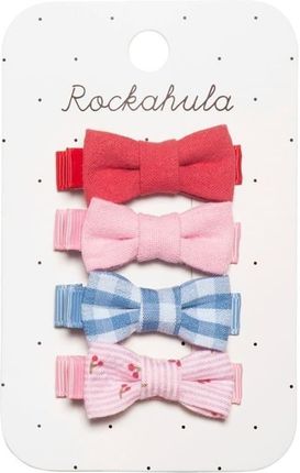 Rockahula Kids Spinki Do Włosów Dla Dziewczynki 4 Szt. Cherry Gingham Mini Bow
