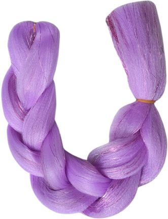 Zwap Włosy Syntetyczne Kolorowe Warkoczyki Brokatowe Fiolet
