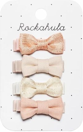 Rockahula Kids Spinki Do Włosów Dla Dziewczynki 4 Szt. Flora Linen Mini Bow