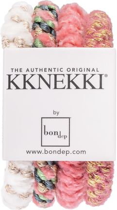 Bon Dep Kknekki Bundle - zestaw gumek do włosów Gold/Pink/White Glitter Mix