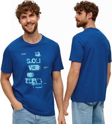 T-shirt męski s.Oliver niebieski - XXL