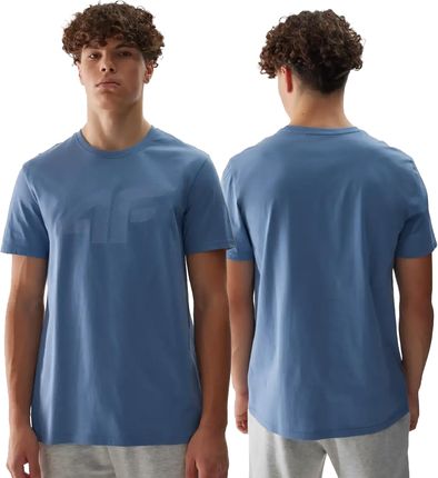 T-shirt męski 4F niebieski logo - XXL
