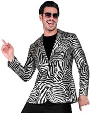 Widmann Marynarka Męska Zebra Wzór Zebry Czarno Srebrny 1072186