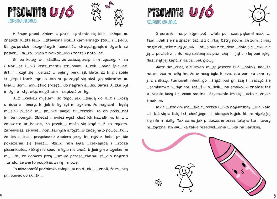 Dyktanda Z Rz I ż Dla Klasy 4 Książka Dyktanda z zasadami ortograficznymi dla klas 4-8 JUNIOR.PL