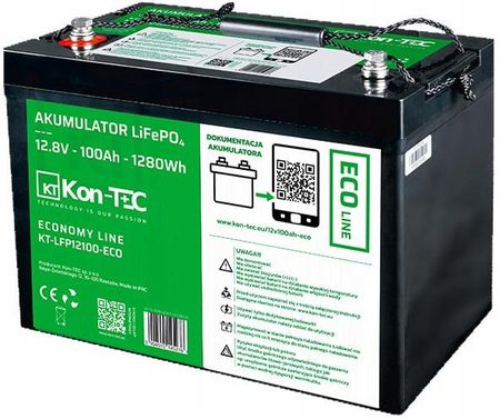 Kon-Tec Eco Lifepo4 12V (12,8V) 100Ah 