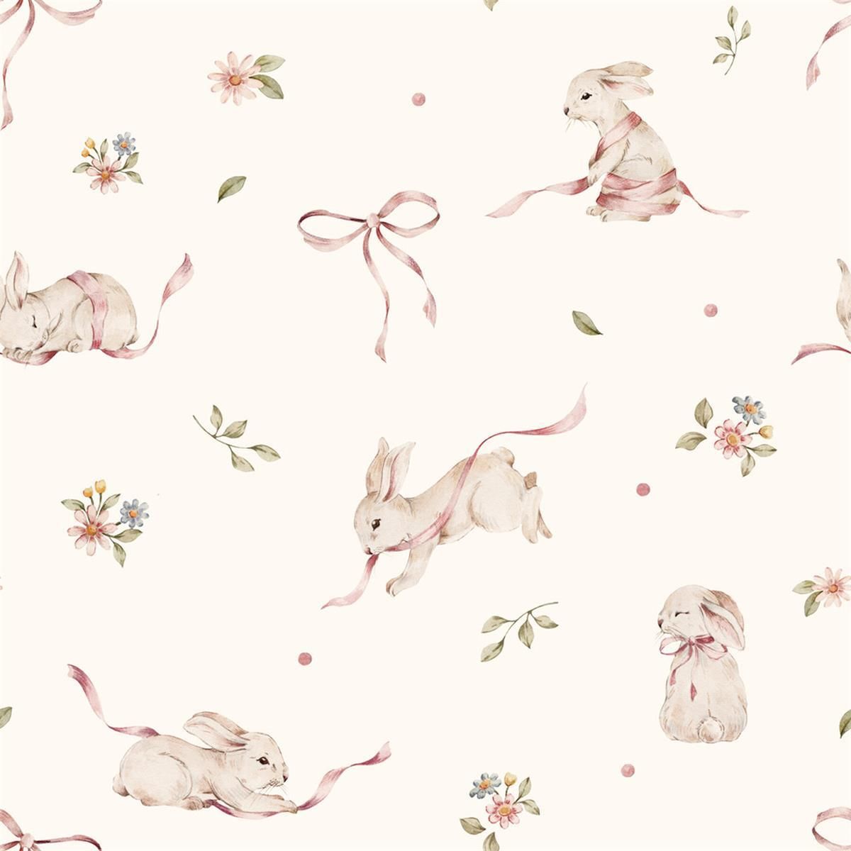 Tapeta Rabbit Dekornik Tapeta Pink rabbits on white - Opinie i ceny na Ceneo.pl