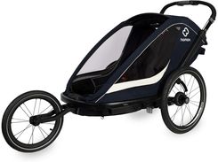 Zdjęcie Hamax - Przyczepka rowerowa BREEZE z zestawem do biegania , podwójna - Navy/cream - Jutrosin