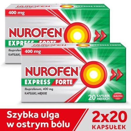 Nurofen Express Forte 400 mg, 2 x 20 kapsułek