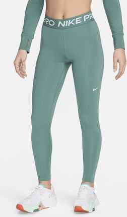 Damskie legginsy ze średnim stanem i wstawkami z siateczki Nike Pro - Zieleń