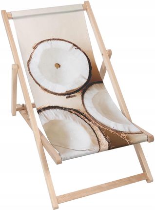 Dreamroots Leżak Składany Regulowane Oparcie Fresh Coconut Na Ogród Plaże Taras