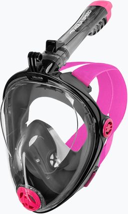 Aqua Speed Maska Pełnotwarzowa Do Snorkelingu Spectra 2.0 Czarna Różowa