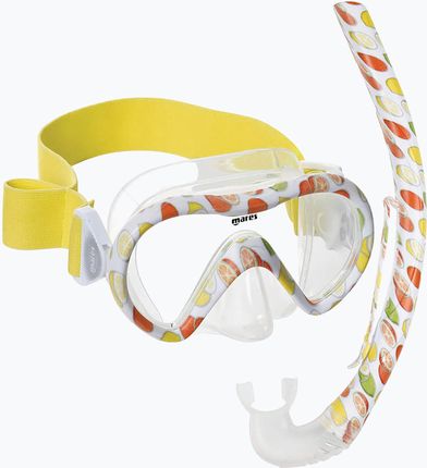 Mares Zestaw Do Snorkelingu Dziecięcy Combo Vitamin White Yellow Clear