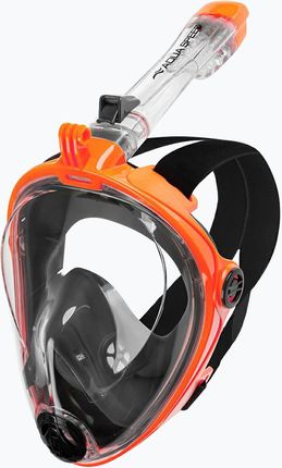 Aqua Speed Maska Pełnotwarzowa Do Snorkelingu Spectra 2.0 Czarna Pomarańczowa