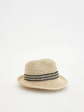 Reserved - Słomkowy kapelusz - kremowy