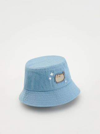 Reserved - Kapelusz bucket hat Pusheen - jasnoniebieski