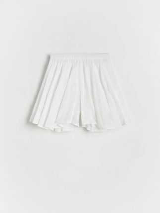 Reserved - Szorty imitujące spódnicę - biały